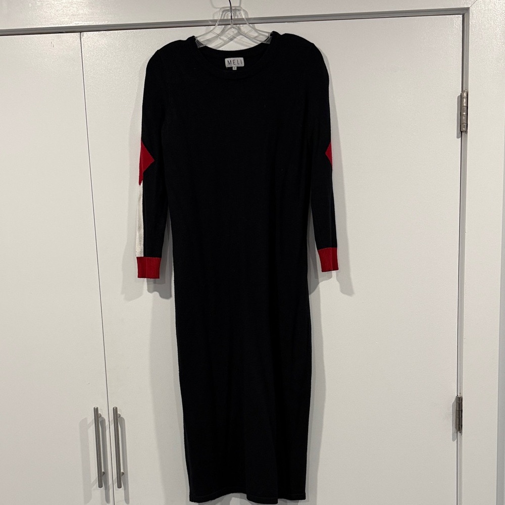 MELI knit knee length dress